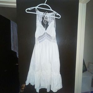 White Sleeveless Sundress